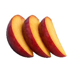 Plums — serving detail
